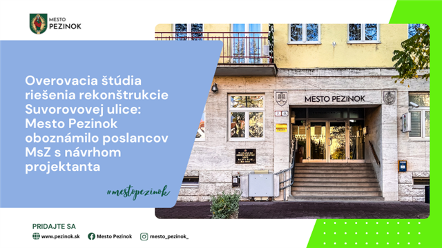 pezinok-planuje-rekonstrukciu-suvorovovej-ulice-s-ohladom-na-udrzatelnost-a-zelen